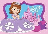 Kinder Teppich Kinderteppich mit Sofia - mit Schloss / kompatibel mit Sofia die Erste - Auf einmal Prinzessin / Teppich / Kinder Teppich / Kinderspielteppich / Kinderteppich / Wandteppich / Modell Kinderteppich / Dieser wunderschöne und Kinderteppich ist in der Größe ca. 133 x 95