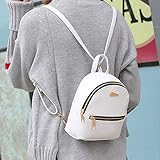 Dr&Phx Damen Für Umhängetasche Mini Rucksack Frauen Pu Leder Umhängetasche Für Teenager Mädchen Multifunktions Kleine Rucksack Weibliche Damen Schulrucksack Weiß