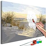 murando - Malen nach Zahlen Strand Meer 60x40 cm Malset mit Holzrahmen auf Leinwand für Erwachsene Kinder Gemälde Handgemalt Kit DIY Geschenk Dekoration n-A-0750