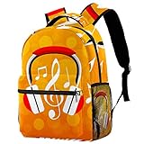 LAZEN Lässiger Rucksack High College & Middle School Büchertasche Wandern Camping Daypack Musikalische Kopfhörer N