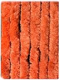 Moritz Flauschvorhang aus Chenille 90 x 200 cm orange Türvorhang als Fliegenschutz Insektenschutz für Camping Wohnwag