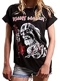 Vintage Maiden Band Shirt Kurzarm Game of Thrones Top Damen Iron schwarz Overszie Größe L