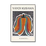 Ausstellung im Yayoi Kusama Museum, abstrakte Plakatkunstmalerei des Makrelenhimmels bei Sonnenuntergang, rahmenloses Leinwandbild A1 30x40