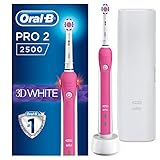 Braun Oral-B Pro 2 – 2500 – Elektrische Zahnbürste, wiederaufladbar, 1 Griff mit sichtbarem Drucksensor, 1 Bürste, 1 Reisetasche,