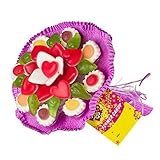 Fruchtgummi Blumenstrauß aus verschiedenen Fruchtgummi-Sorten, Geburtstag, Valentinstag, Muttertag, Geschenk, 140g