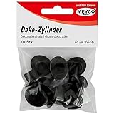 Deko-Zylinder -schwarz-2cm x 2,4cm - Inhalt: 10 Stück 65296