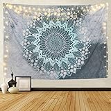 Alishomtll Mandala Wandteppich Wandbehang Tapisserie Indisch Yoga Hippie Tuch Böhmisch Wandtuch Wandkunst für Zimmer (150 x 130cm)
