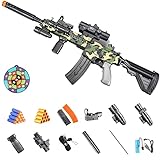 M416 Toy Foam Blasters Guns - DIY-Automatikgewehr mit 80 weichen Kugeln und 40 Patronenhülsen Wiederaufladbares Kinderspielzeugpistolen-Set für Kinder im Alter von 5-15