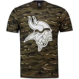 Majestic Athletic NFL Football T-Shirt Minnesota Vikings Logo Tee T Camo Camouflage (XL)