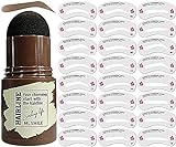 Augenbrauen Stempel, One Step Brow Stamp Shaping Kit Eyebrow Stamp Waterproof with 24Pcs Eyebrow Stencil Kit Brow Stamp Schablone Eye Makeup Tools (Hellbraun)