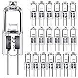 Eande 20er G4 Halogen 12V 20W Dimmbar Eco G4 Birnen Halogen Stiftsockellampen 2800K Warmweiß 20 Watt Leuchtmittel G4 Halogenlampe geeignet für 300°C, 370Lumen 12V CRI 99Ra 20 Stück