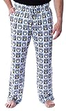 Disney Herren Schlafanzughose mit Cartoon-Charakteren, grau, S