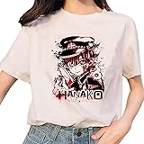 xhomeshop Anime Toalettbunden Hanako-kun Svart T-Shirt Snygg Casual Kortärmad Topp Gojo Satoru Cosplay T-Shirts Unisex