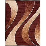 Carpeto Rugs Modern Designer Teppich - Kurzflor - Weich Teppich für Wohnzimmer, Schlafzimmer, Esszimmer - ÖKO-TEX Wohnzimmerteppich - Teppiche - braun - 80 x 150