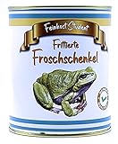 Frittierte Froschschenkel aus der Dose, Scherzarktikel, Lustige Geschenkidee, Party-Brüller, Spaßgeschenk, Nikolausgeschenk, Halloween, Geburtstagsgeschenk 400 gramm Fruchtgummi Frösche Quax