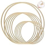 Koytoy Traumfänger Ringe 12 Stück 3 Größen Holz Bambus Floral Hoop für DIY Kranz Decor Hochzeitskranz Dekor und Wandbehang Handwerk