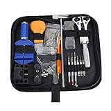 BALLSHOP 147 TLG Uhrenwerkzeug Uhrmacherwerkzeug Set Uhrenwerkzeugset Profi Batteriewechsel Stiftausdrücker Gehäuseöffner Armband Wechseln Lupe Reparatur Quarz Mechanische Uhrarmb