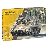 Italeri 6580S 1:35 US M-7 Priest Howitzer Self-Prop, Modellbau, Bausatz, Standmodellbau, Basteln, Hobby, Kleben, Plastikbausatz, Navy grü