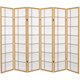 Oriental Möbel Doppeltes Segeltuch Kreuz 6 Panel Raumteiler, druckknopfstiel hoch,