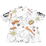 Herren Hemd, Atmungsaktives Druckmuster Männliches Sommer T-Shirt für Ausgehen für Party(CE011001, L)