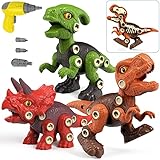 Take Apart Dinosaurier Spielzeug für Kinder 3-7, STEM Kinder Spielen Dinosaurier Spielzeug, BAU Dinosaurier Spielzeug Kinderspielzeug mit Bohrmaschine für Jungen und Mädchen Geburtstagsgeschenk