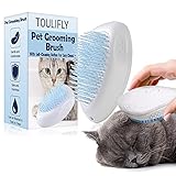 Katzenbürste,Fellbürste Katze,Katzenbürste Kurzhaar,Cat Brush,Hundebürste,Dog Brush,für Katzen und Hunde,Pflege Shedding Massage Badebürste,Entfernt Lockeres Haar und Totes Fell,Mit Reinigung