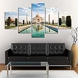 IKLOP 5 teilig leinwand wanddeko 5 Stück Leinwand Bilder Moderne Wandbilder XXL Blick auf die Stadt Wandbilder Leinwand Bilder Gemälde Modern Wohnzimmer Wohnkultur Geschenk