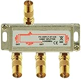 TronicXL Premium Koax Antennenverteiler HD 3D 4K Verteiler Weiche Splitter zb für DVBT DVBT2 DVBC SAT Unicable Kabelfernsehen Unitymedia Vodafone Sky Kabel Deutschland Primacom Kabelfernseh HDTV