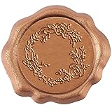 craspire 50 STÜCKE Selbstklebende Wachssiegelaufkleber Kranz Wachssiegelaufkleber Hochzeitseinladung Umschlagsiegel Vintage Vorgefertigte Wachsaufkleb