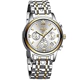 Herrenuhr Herren Chronographen Edelstahl Wasserdicht Designer Armbanduhr Herren Leuchtende Datum Business Uhr für H