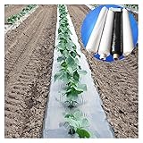 Landwirtschaftliche kunststoff kindergarten mulch reihe abdeckung weiß u. Schwarzes Unkrautbarrier Erdbeer-Tomaten-Anlage-Boden-Film-Feuchtigkeits-Halten-Garten-Mesh-Netz für Pflanzen Gemü