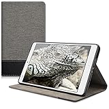 kwmobile Schutzhülle kompatibel mit Huawei MediaPad M3 8.4 - Hülle Slim - Tablet Cover Case mit Ständer Grau Schw