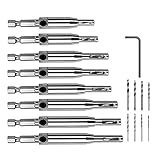 Gobesty Scharnierbohrer Set, Zentrierbohrer, Selbstzentrierend Bohrer Set, Selbstzentrierende Scharnier HSS-Bohrer, Zentrierbohrer Holzbohrer Set für Tür Fenster Kabinett Scharnier Hardware 16 Stück