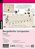 Lernposter Musik - 1.-4. Klasse: 6 Poster für den Klassenraum (Bergedorfer® Lernposter)