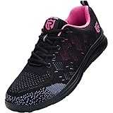 LARNMERN Sicherheitsschuhe Herren Damen Stahlkappe Leicht Arbeitsschuhe Schutzschuhe S1P SRC Non Slip Sportlish 35-42 (39 Violett)