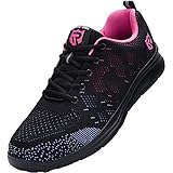 LARNMERN Sicherheitsschuhe Herren Damen Stahlkappe Leicht Arbeitsschuhe Schutzschuhe S1P SRC Non Slip Sportlish 35-42 (39 Violett)