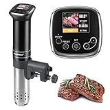 Sous-Vide Garer Immersion Tauchzirkulator Präzisionskochtopf - 1100 Watts IPX7 wasserdicht,Präziser Temperatureinstellung,Farbe Lcd Rezept,Sous Vide Stick für perfektes Garen,inkl.10 Stk Vakuumb