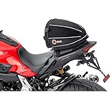 QBag Hecktasche Motorrad Motorradtasche Hecktasche 06, abnehmbar, sportlich, mit Öffnungswinkelbegrenzer, Stabiler und ergonomischer Tragegriff, formstabil, gepolstert, robust, Schwarz, 4,5 L