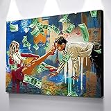 AJleil Puzzle 1000 Teile Anime verdienen Geld eine Dame Mann Geschenk Kunst Malerei Puzzle 1000 Teile Landschaft von Spielzeugrätseln Lustiges50x75cm(20x30inch)