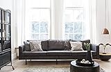 ESTO GmbH 3 Sitzer Sofa Rodeo recyceltes Leder Lounge Couch Garnitur Vintage schw