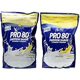 Atlant Vital Set aus Inkospor Active Pro 80 Protein Shake Eiweißpulver viele Geschmacksrichtungen 2x 500g (Vanilla/Banana)