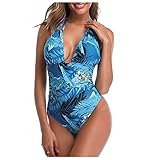 YAOBF Bad Tankini Neckholder-Bikini Hulk Badeanzug für Jungen Einteilige BadeanzüGe Mit RiemchenrüCken für Frauen Unde Bikini-Verkauf für Frauen (Blau 2,XL)