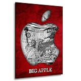 Kunstgestalten24 Leinwandbild New York Big Apple Black and White Wandbild Kunstdruck Raum- u. Wanddekoration Übergröß