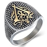 DZXCB Fashion Assassin's Creed Ring Legierung Herrenring, Punk Brothers Schmuck Geschenk,7-13,10