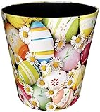 TYTZSM Kinder-Papierkorb, Leder Runde Osterei Papierkorb for Büro, Küche oder Badezimmer- 26 x 20 x 26cm 10L, 3 (Farbe : 4)