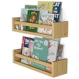 You Have Space Elba Schwebende Bücherregale für Kinderzimmer Dekor, Kinderzimmer-Regale für Wand, Bücherregal, naturbelassen 2er-S