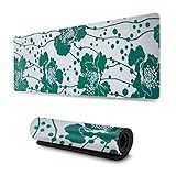 Gaming Mauspad rutschfest Anti Rutsch Matte Japanisches Blumenmuster für Büro Laptop PC Tisch Gummierte Unterseite Matte Mousepad 11.8x31.5 Z