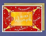 Weihnachten Scheck Geldkarte Grußkarte Geldgeschenk Wunsch 16x11cm Plus 4 Stick