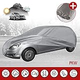 Walser 31082 Autoabdeckung AllWeather Vollgarage Größe M hellgrau, wasserdichte Autogarage, Staubdicht mit UV Schutz, verstärkte Gurtbefestigung
