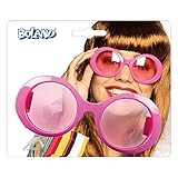 Boland 02619 - Party-Brille Jackie, Neon-Pink, 50er Jahre, Hippie, Flower-Power, Accessoire, Karneval, Mottoparty, F